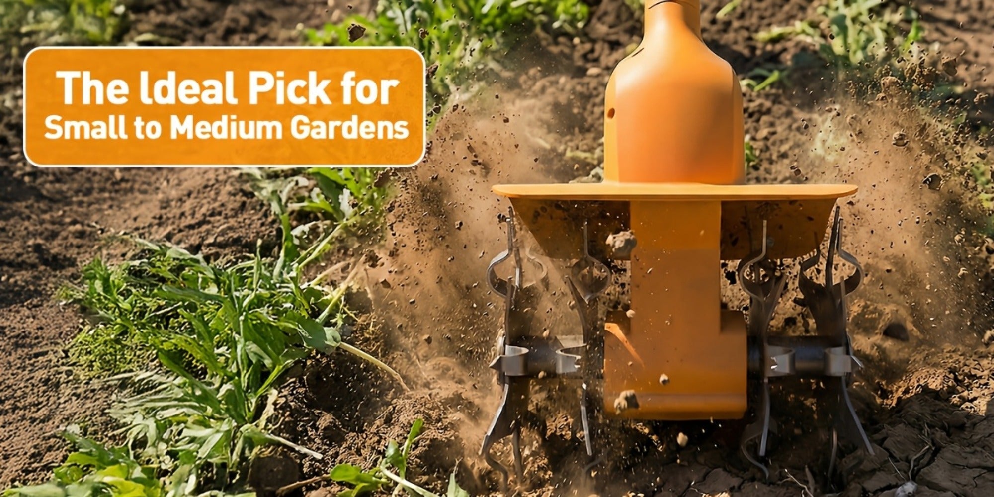 Electric Tiller Cultivator Cordless 20V Battery Powered - 8.6 Inch Tilling Width, Adjustable Ergonomic Handle, Garden Bed & Farm Soil Breaker, Available in Small/Large with 1 or 2 Batteries Included
