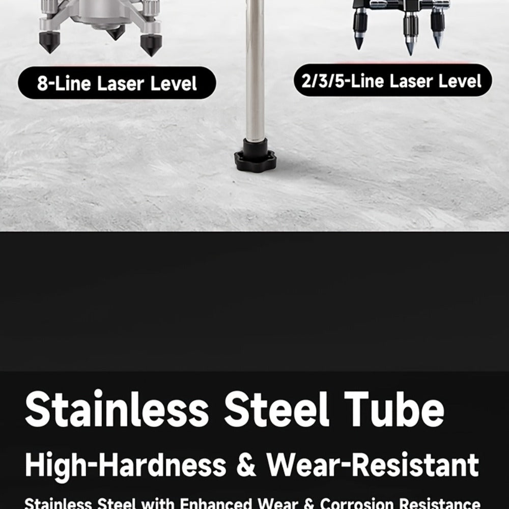 Telescoping Laser Level Pole 15.4ft / 4.7m ¨C Adjustable Extension Rod with 1/4¡±-20 & 5/8¡±-11 Thread Mount for Rotary and Line Lasers, Professional Surveying & Construction Staff