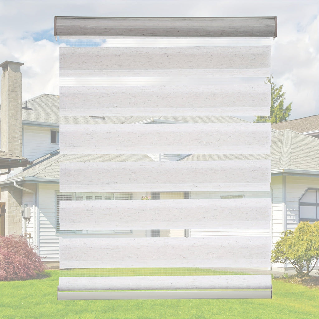 Cordless Zebra Blinds Double Layer Light Control Privacy Window Shades for Bedroom Living Room Office Easy Install Multiple Sizes