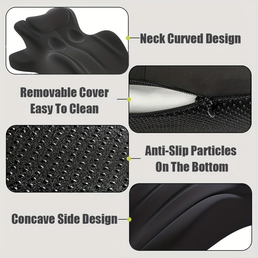 Wedge Pillow for Stomach Sleepers - Ergonomic Memory Foam Support for Cervical, Lumbar & Leg Elevation, Breathable Washable Cover, Multi-Use for Sleep, Reading & Office, 3 Colors