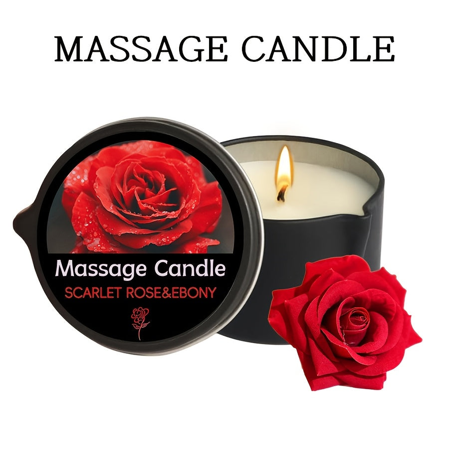 Massage Oil Candle 2-in-1 Soy Wax Scented Candle with Essential Oil Warm Moisturizing Body Lotion 20+ Scents Spa Pedicure Nail Salon Wedding Valentine Gift for Women
