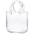 Glass Purse Vase for Flowers ¨C Handbag Shape Clear Decorative Flower Vase, Home Table Decor, Gift