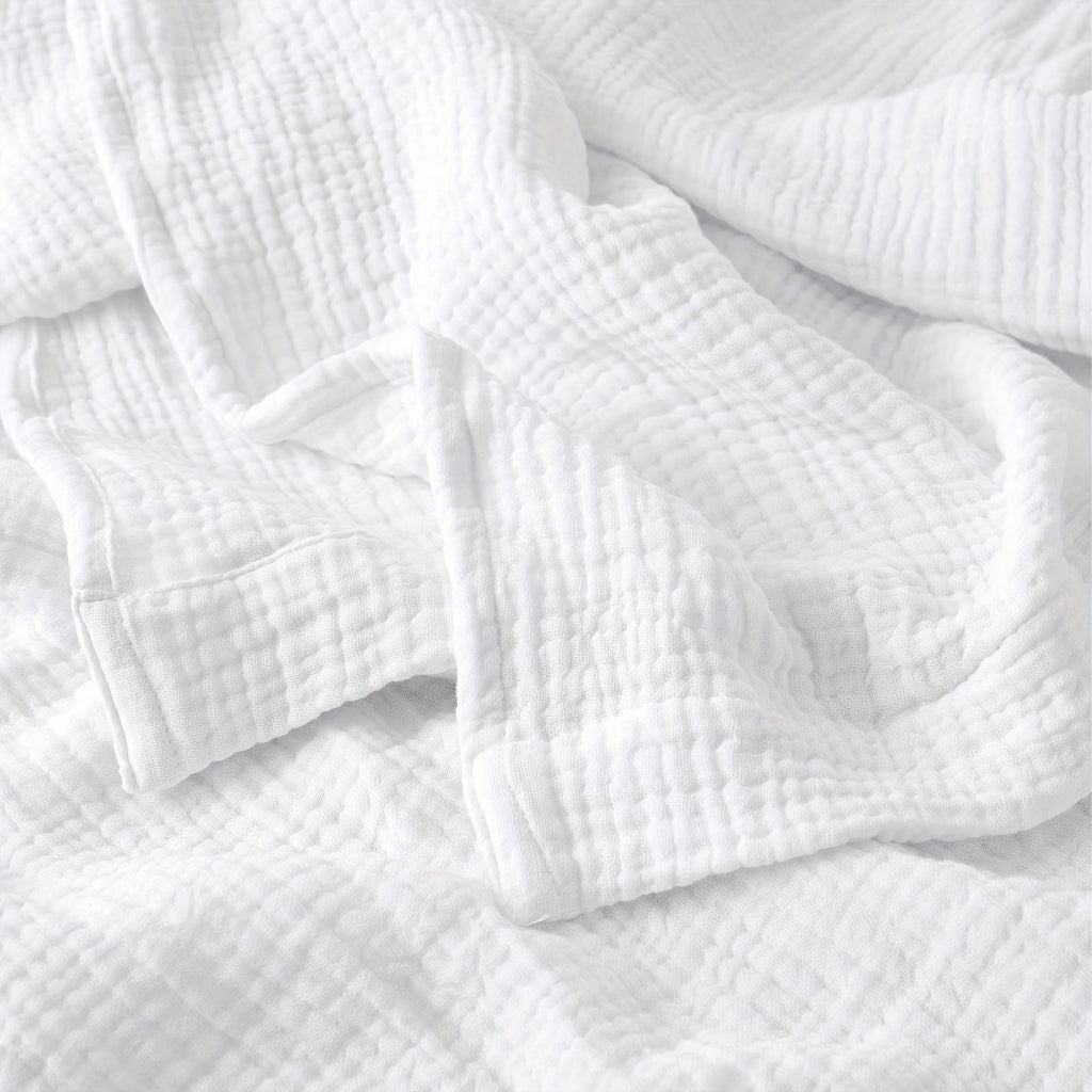 Muslin Blanket 100% Cotton 6-Layer ¨C Breathable Soft Gauze Throw for Couch & Bed, All Season, Machine Washable, 13 Colors, 5 Sizes