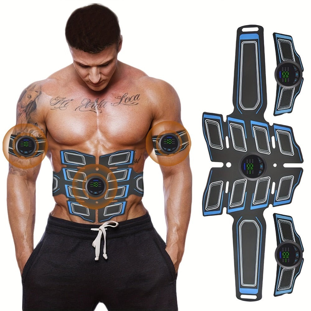 EMS Muscle Stimulator Fitness Massage Belt 6 Modes 18 Intensity Levels USB Rechargeable Low Frequency Physiotherapy Abdominal Toning Body Massager