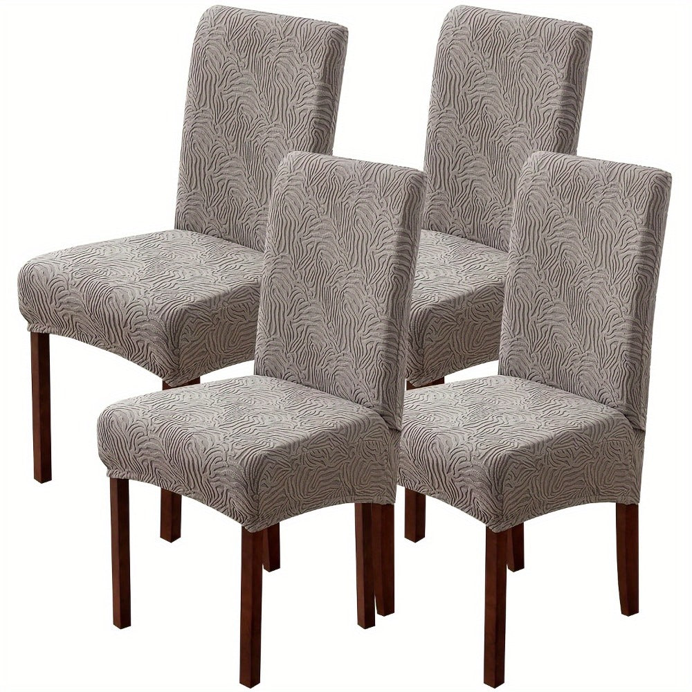 Dining Chair Covers Stretch Jacquard Slipcovers Removable Washable Chair Protector for Kitchen Hotel Restaurant Set of 4 or 6