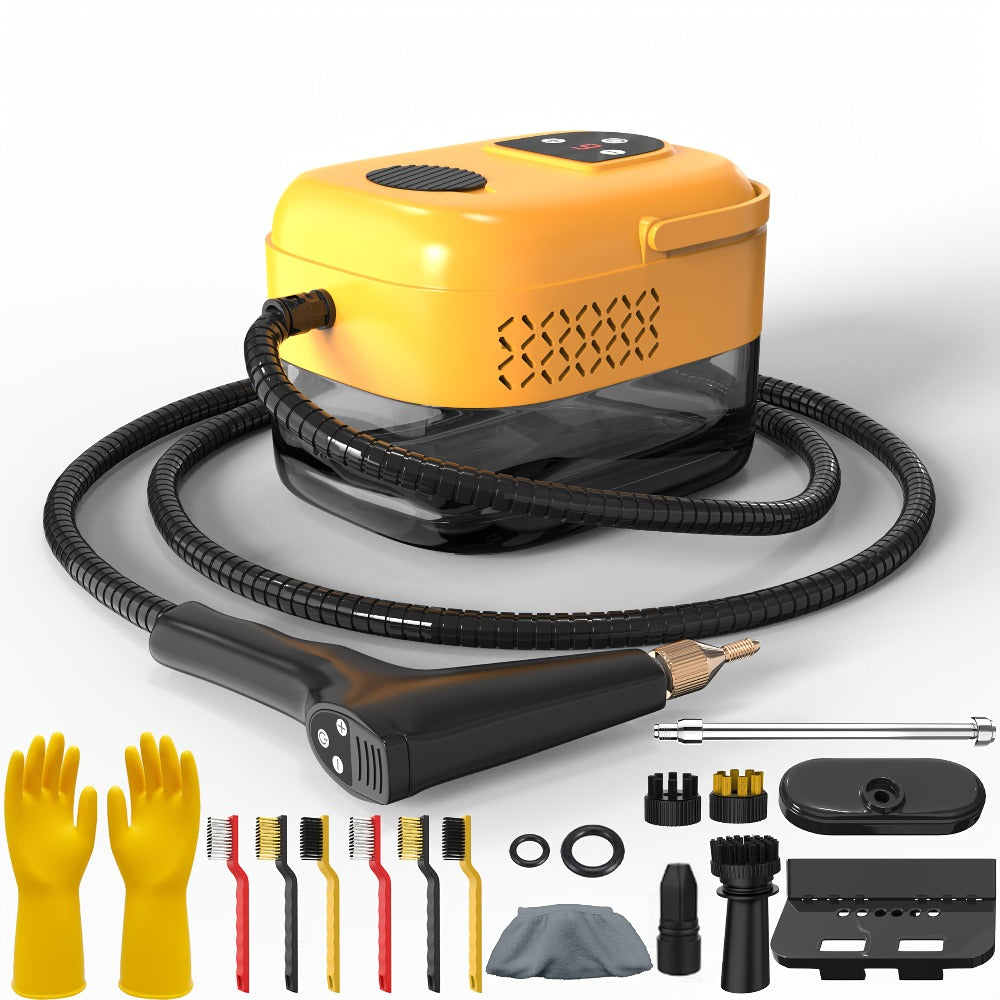 Handheld Steam Cleaner High Pressure High Temperature LCD Multi-Speed for Kitchen Grease Sofa Tile Grout Carpet Home Cleaning