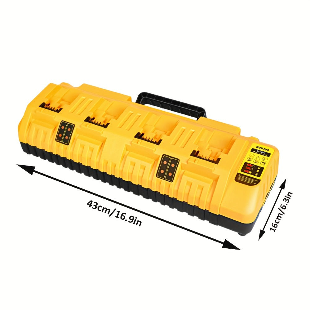 4-Port Dewalt Battery Charger DCB104 12V 20V Max 2 USB Ports