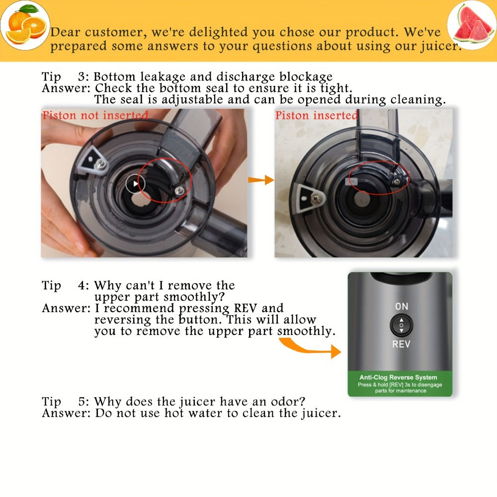 Cold Press Juicer Masticating ¨C 350W Slow Juicer with Wide Feed Chute, 50RPM Fine Grinding, High Juice Yield, Easy to Clean, Safe Bladeless Design for Whole Fruits & Vegetables, Black & Pink
