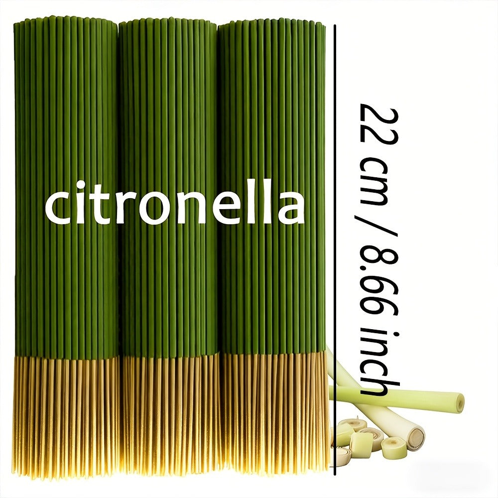 Citronella Incense Sticks 202PCS | 8.66¡± Essential Oil Infused Sticks for Meditation, Yoga & Aromatherapy ¨C Long Lasting Burn