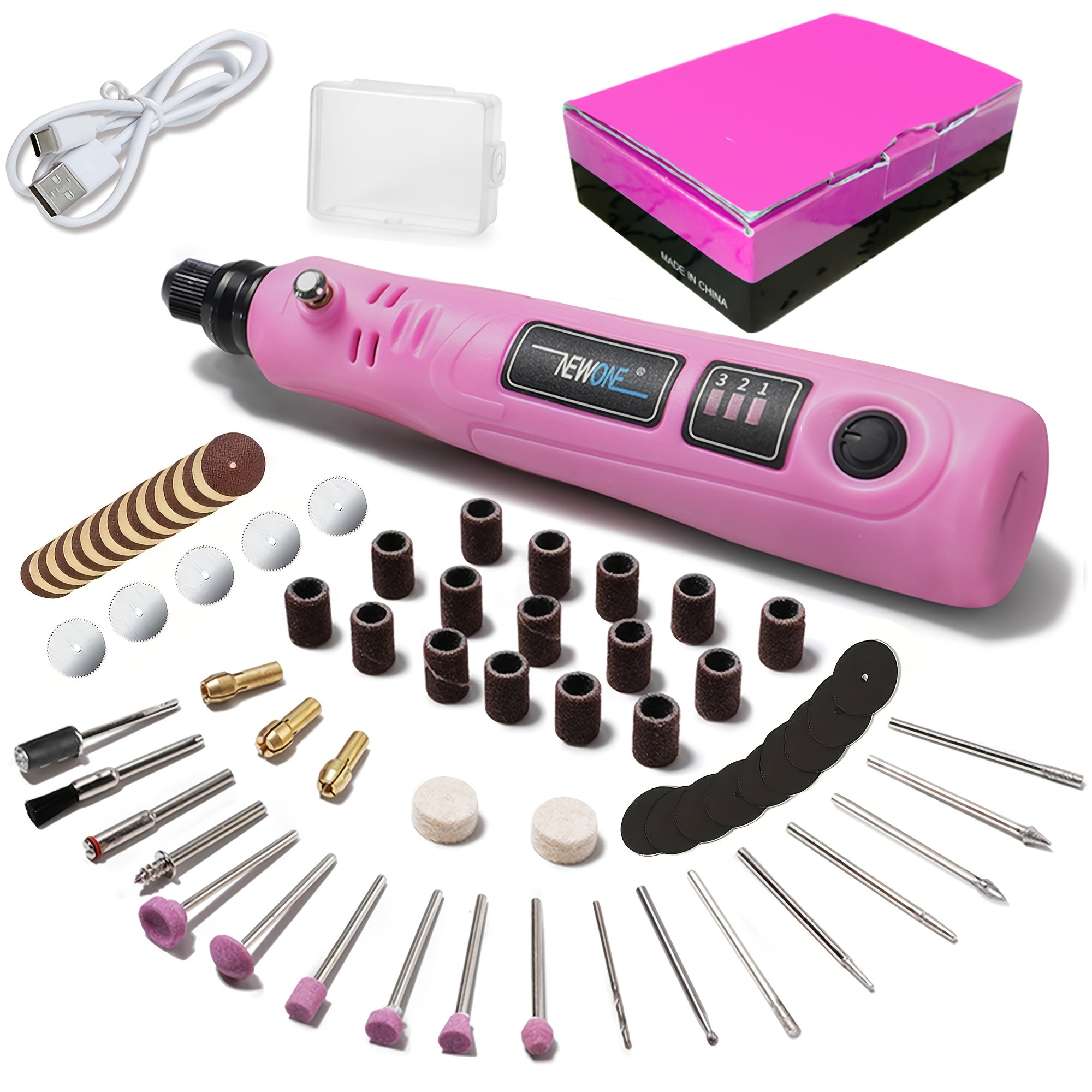 Cordless Rotary Tool Kit 3.6V USB Charging ¨C Sanding Polishing Drilling Engraving Multi-Purpose Power Tool for Home Workshop Hobbyists 25/53/86 Pcs