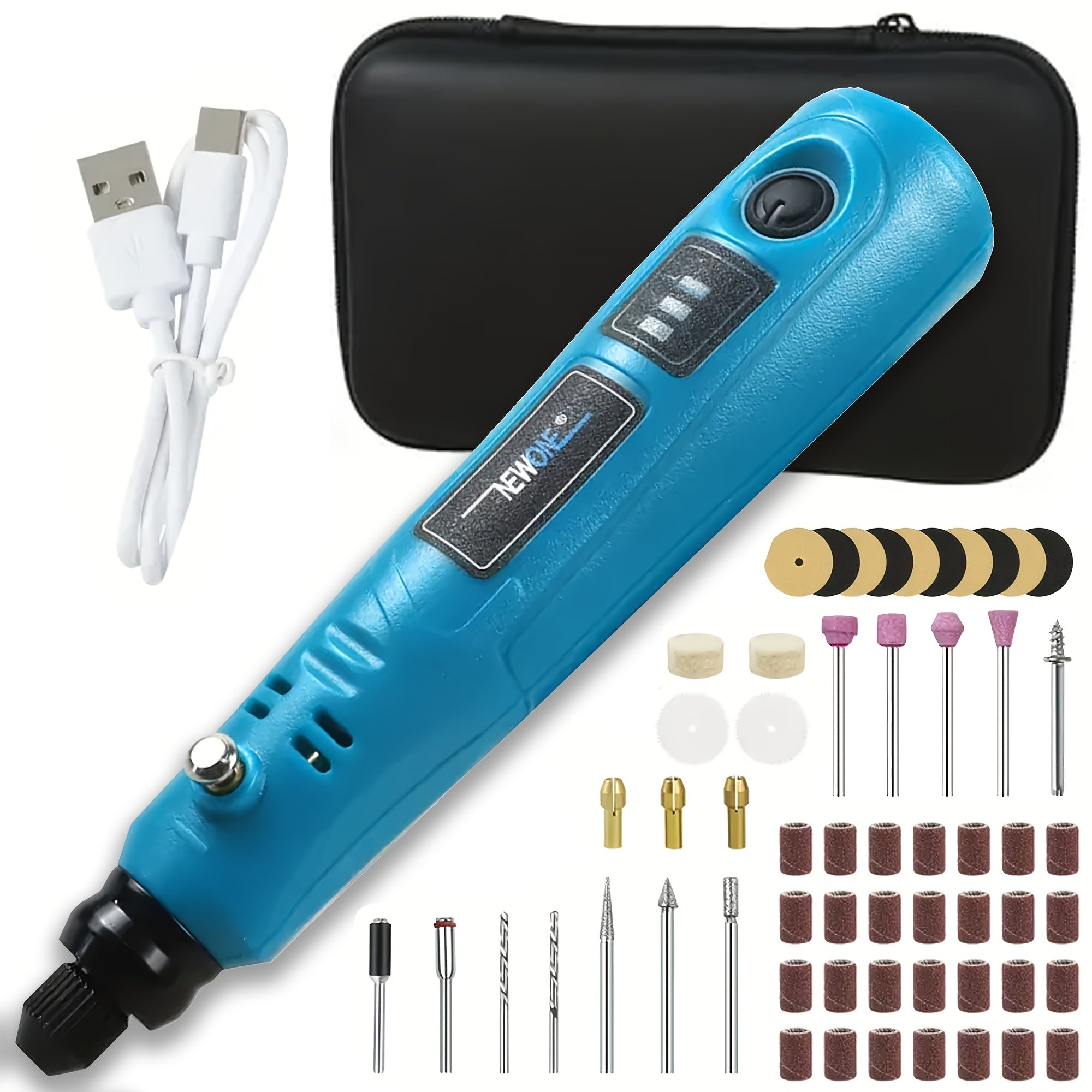 Cordless Rotary Tool Kit 3.6V USB Charging ¨C Sanding Polishing Drilling Engraving Multi-Purpose Power Tool for Home Workshop Hobbyists 25/53/86 Pcs