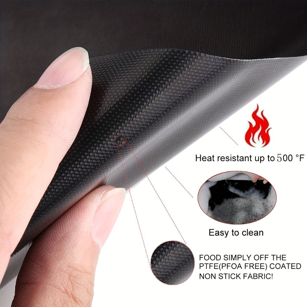 Nonstick Oven Liner Mat 2-Pack, Extra Large Heavy Duty Reusable Oven Bottom Protector, PTFE Oven Mat for Electric Oven, Trimable Oven Floor Liner Catches Drips Spills, 17x24 Inch, Heat Resistant to 260¡ãC