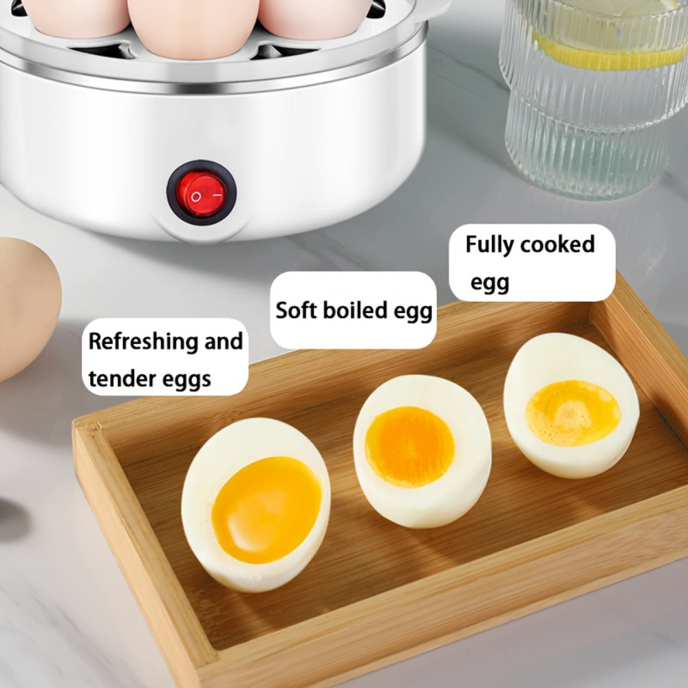 Egg Steamer Stainless Steel Mini Breakfast Machine Single Double Layer Multi-Functional Egg Cooker for Home Dormitory Student Dorm Back to School Holiday Gift