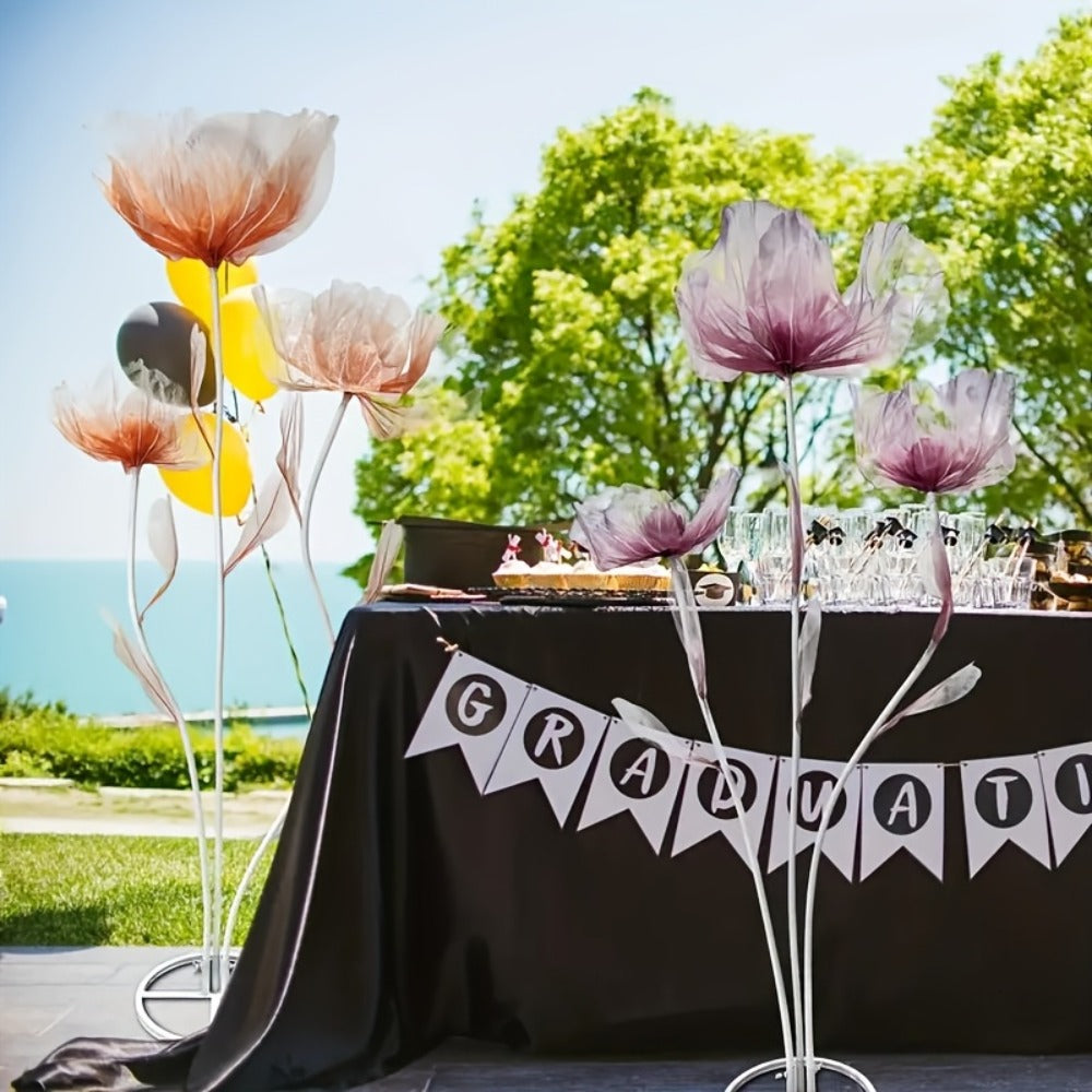 Artificial Silk Peony Flowers Giant Set of 3 Large Fake Flowers with Base & Branches for Wedding, Birthday Party, Home Decor & Window Display ¨C 8 Colors
