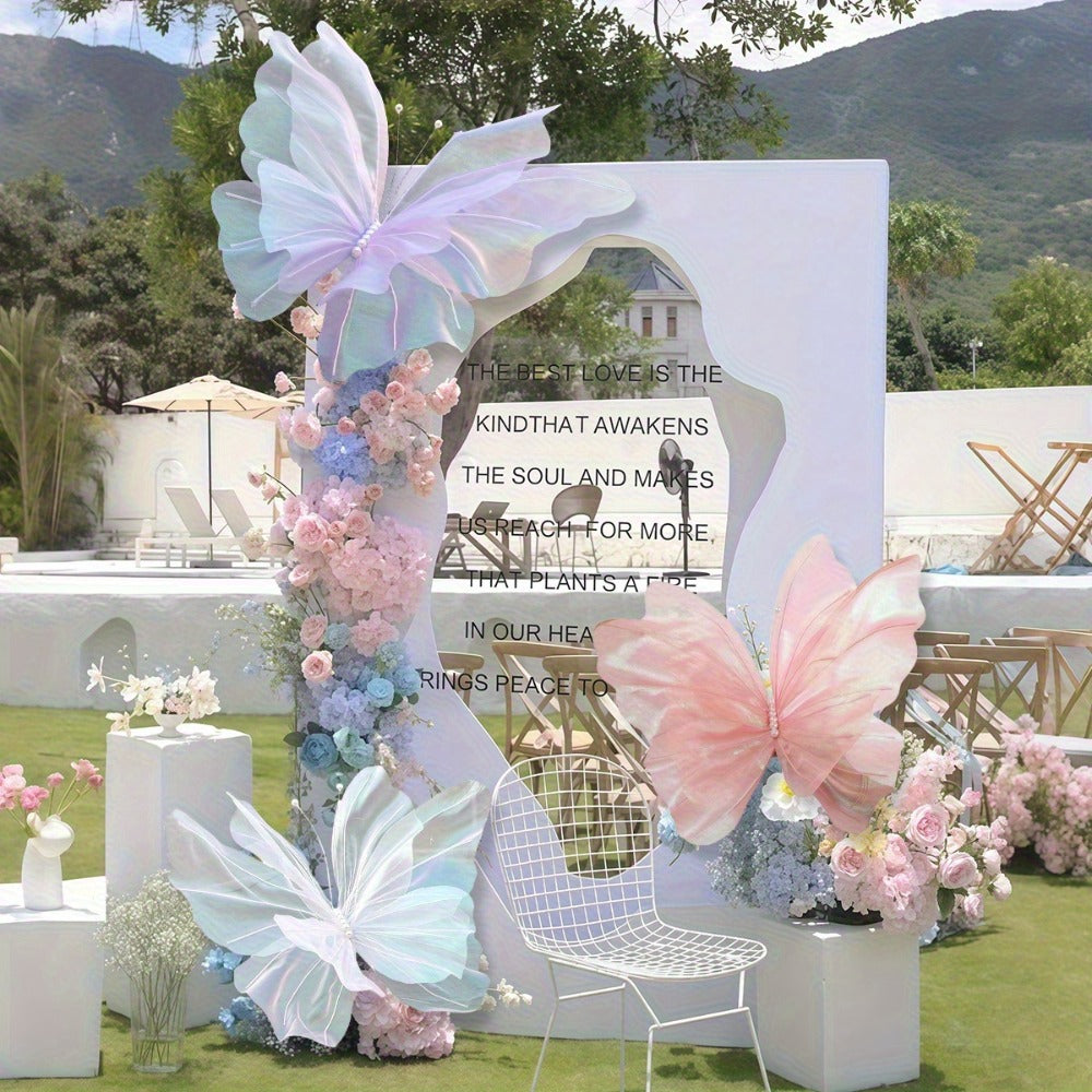 3D Butterfly Wall Decor Large 50cm Artificial Butterfly Decorations for Wedding Birthday Baby Shower Party Home Wall Decor 3 Pieces