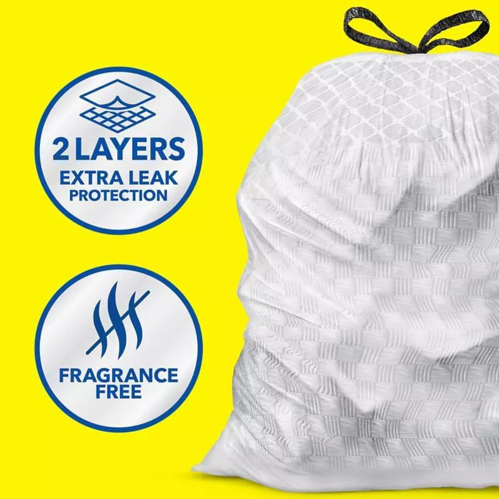 13 Gallon Kitchen Trash Bags 160 Count - Drawstring Tall Kitchen Garbage Bags Fragrance Free Leak Proof Heavy Duty