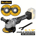 Brushless Angle Grinder for Dewalt 20V Battery - 4-1/2 Inch 9000 RPM with Grinding Wheels, Soft Start & Safety Brake for Grinding, Polishing & Carving
