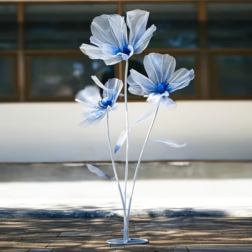 Artificial Silk Peony Flowers Giant Set of 3 Large Fake Flowers with Base & Branches for Wedding, Birthday Party, Home Decor & Window Display ¨C 8 Colors
