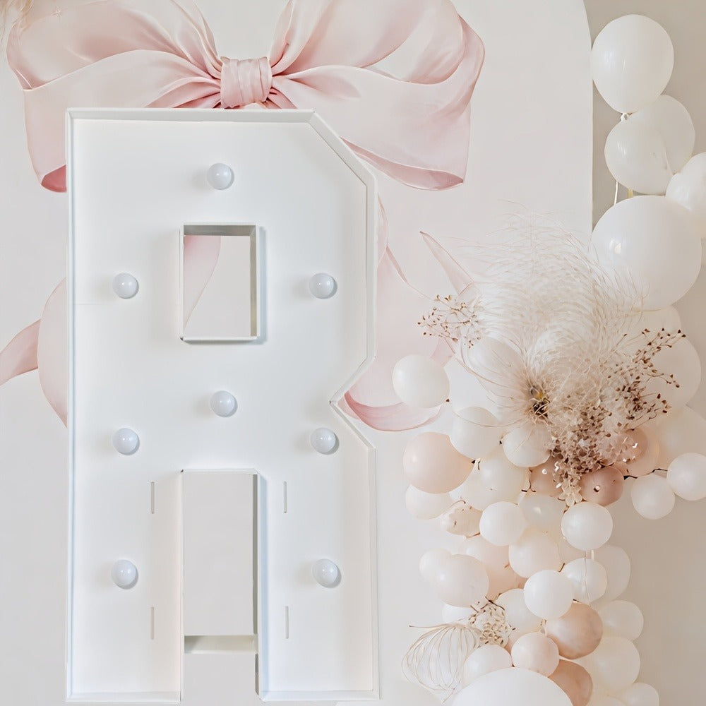 Marquee Letter Lights 3ft LED Light Up Letters for Weddings, Proposals & Celebrations - Cool White Lighted KT Board DIY Display Frame