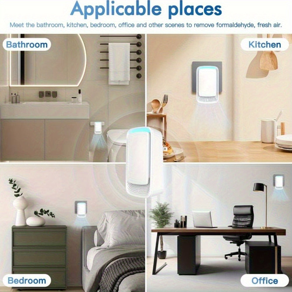 Plug-In Air Purifier Ionic ¨C Filterless & Silent Odor Neutralizer for Home, Pets, Office & Gym, Compact 24/7 Fresh Air, Zero Maintenance, Space-Saving Design, Ideal Gift (2 or 6 Pack)
