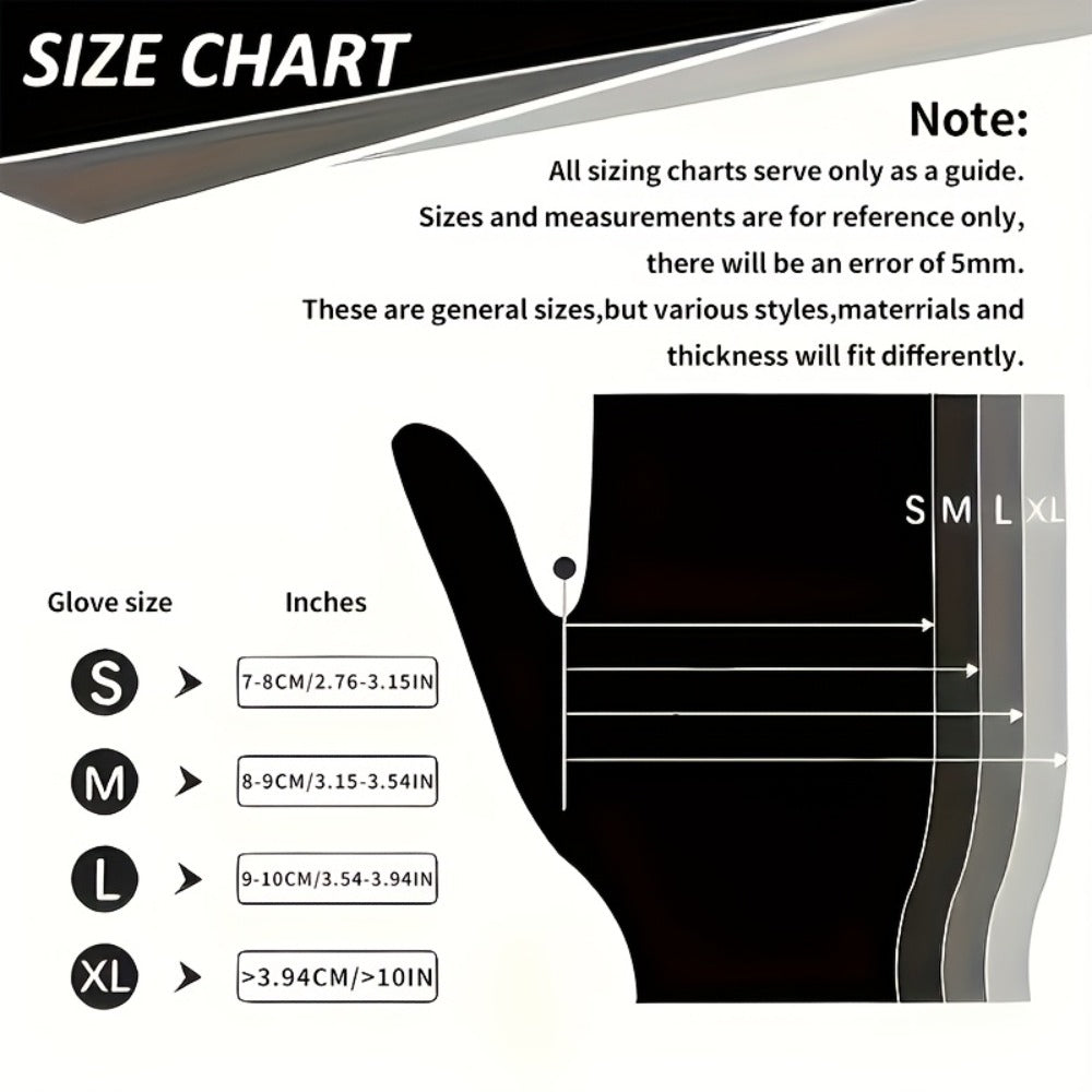 Nitrile Disposable Gloves 200 Count, Black Latex-Free Powder-Free Exam Gloves, Touchscreen Compatible, Chemical Resistant, Flexible Form-Fitting for Kitchen Automotive Industrial Medical Use, S M L XL