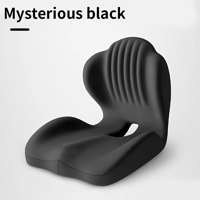Memory Foam Seat Cushion Ergonomic with Back Support & Breathable Hollow Design ¨C Comfortable Chair Pad for Office, Car Seat & Long Sitting, Unisex Gift