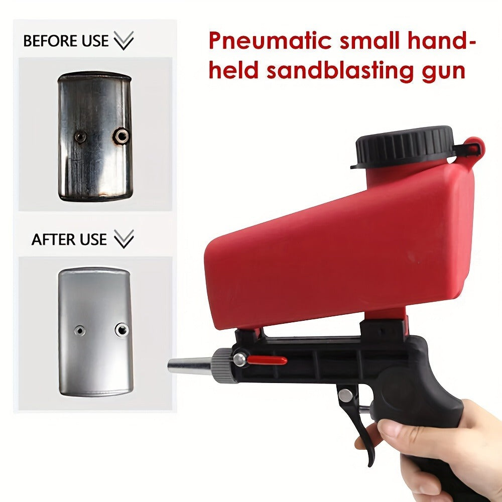Sandblasting Gun Pneumatic 90 PSI Adjustable | Portable Gravity Air Sand Blaster for Rust Removal, Paint Stripping & Surface Prep ¨C Compact Blasting Power Tool