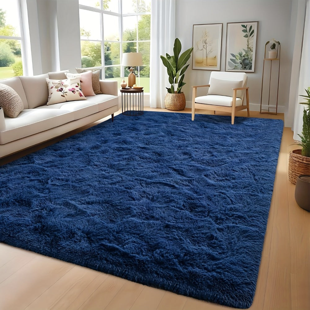 Tie-Dye Shaggy Fluffy Area Rug Non-Slip Machine Washable ¨C Soft Plush Fuzzy Carpet for Bedroom, Living Room, Hallway & Dorm ¨C 6 Colors, 4 Sizes: 2x6, 3x5, 6x9, 8x10 Ft