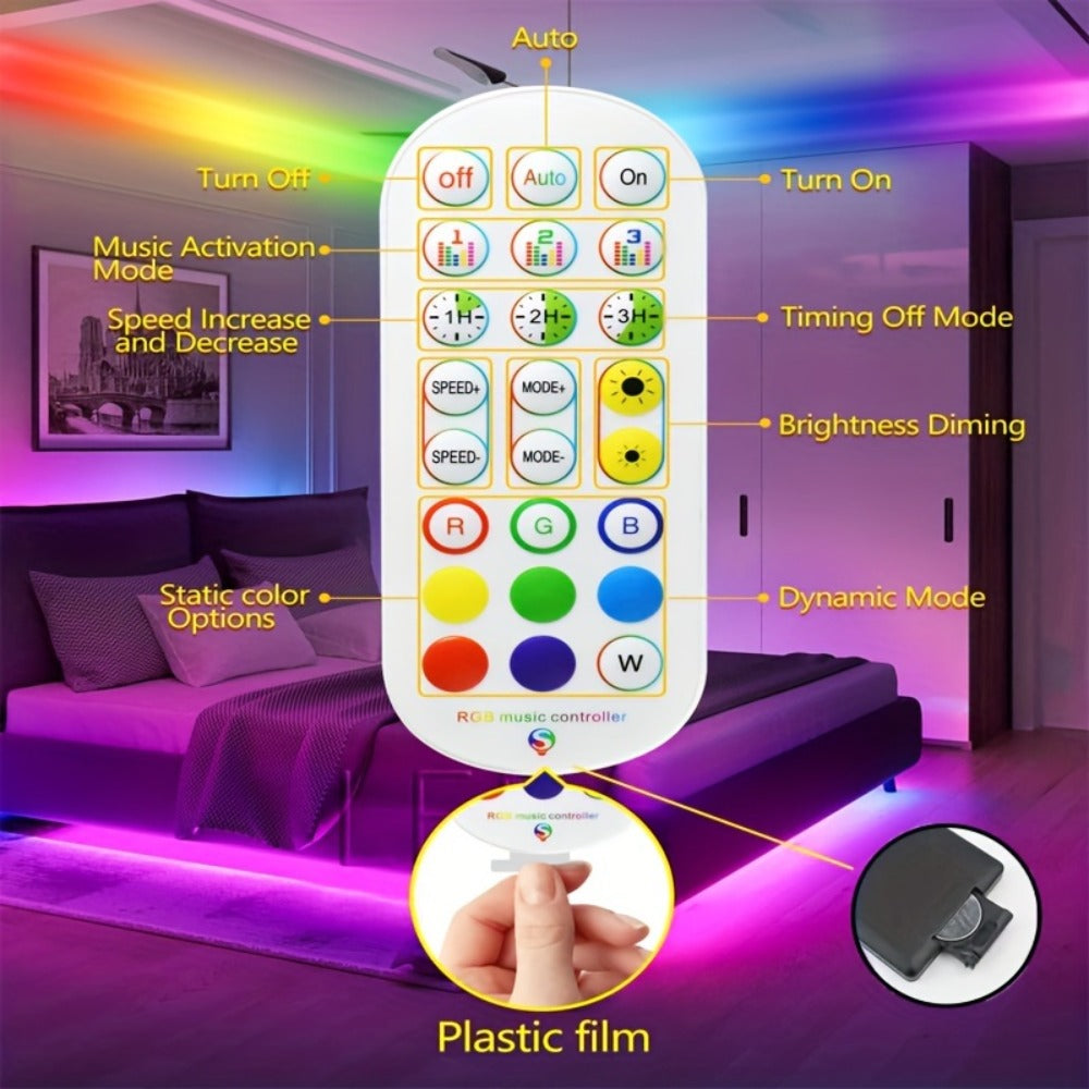 RGBIC TV Backlight Strip Lights for 10-85 Inch TV & Monitor, USB Powered Smart LED Bias Lighting with App Control, IR Remote, Music Sync, Color Changing, Bedroom Living Room Kitchen Christmas Decoration