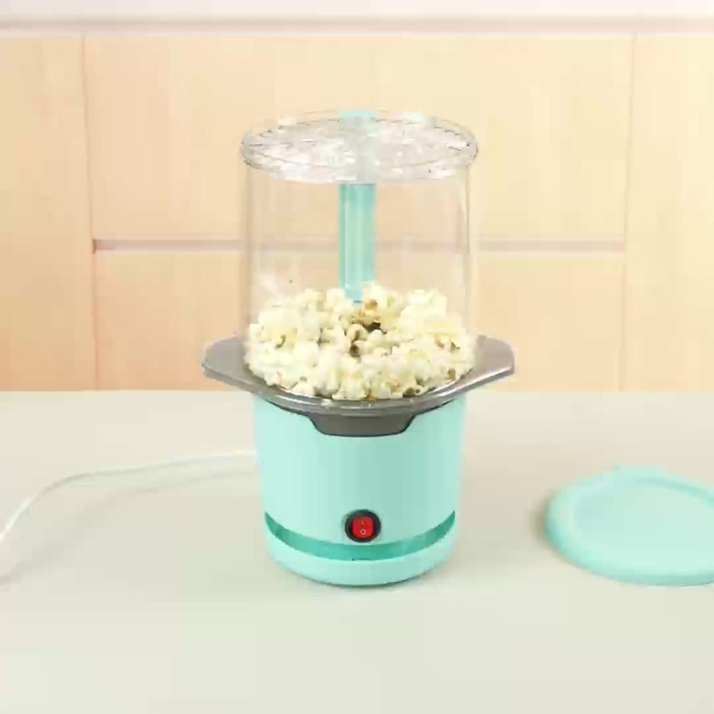 Oil-Free Popcorn Maker Hot Air Popcorn Machine 2-Minute Quick Popping 95% Pop Rate Built-In Serving Bowl Stackable Storage Hidden Cord Family Kitchen Gift