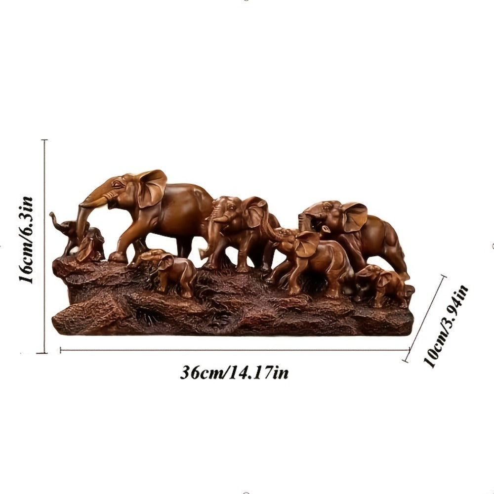 Feng Shui Wealth Ornament Resin, Lucky Fortune Decorative Figurine for Entryway, Living Room & Home Office, Prosperity Sculpture Housewarming Gift & Home Decor Accent Piece