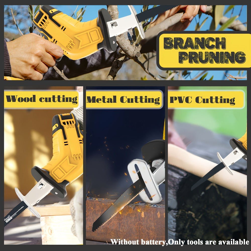 Reciprocating Saw Brushless Cordless for DeWalt 20V Battery ¨C 0-3500 SPM Variable Speed, Tool-Free Blade Change, 4 Saw Blades Included, for Wood, Metal & PVC Cutting (Battery Not Included)