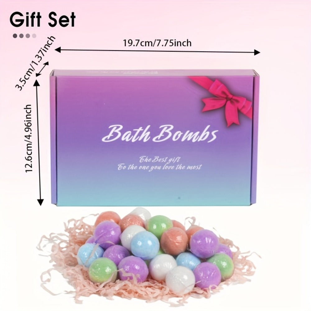 Bath Bombs Gift Set 23pcs Handmade Bubble Bath Fizzes with Essential Oils for Women Wife Girlfriend Birthday Christmas Valentine Anniversary