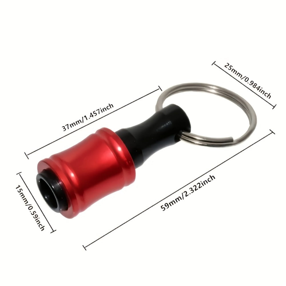 Magnetic Drill Bit Keychain Set Funny Novelty Trick Tool Gift for Men Dad Husband Him - Unlimited Retractable Magnetic Snap Gag Gift White Elephant Christmas Stocking Stuffer Cool EDC Gadget
