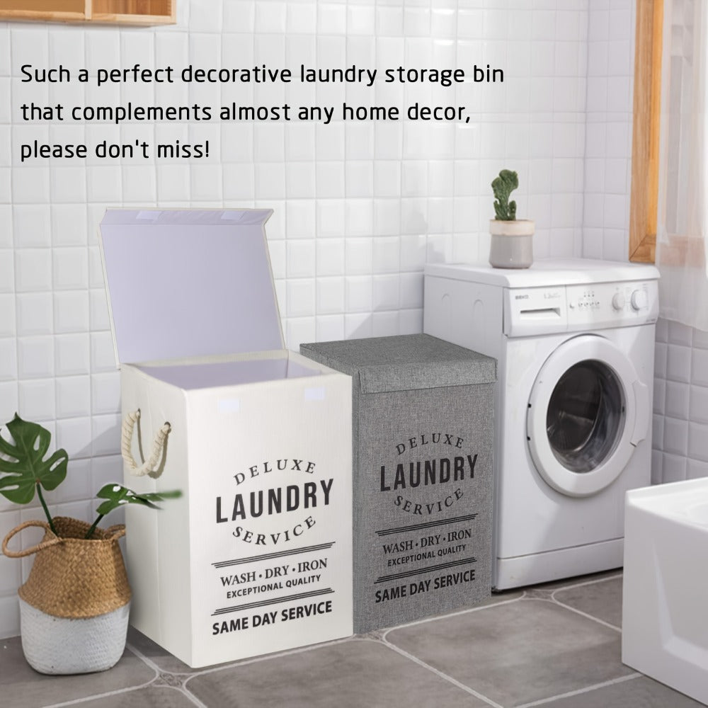 Collapsible Laundry Hamper with Lid ¨C 22.45 Gallon Large Foldable Laundry Basket Bin for Clothes, Bedroom Organizer & Toy Storage ¨C Black, Gray, 1-Pack & 3-Pack Options