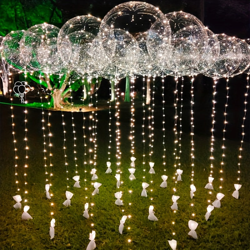 LED Light Up Bobo Balloons with LED String Lights 20pcs Party Decoration Kit ¨C Birthday Wedding Christmas Easter Graduation Decor