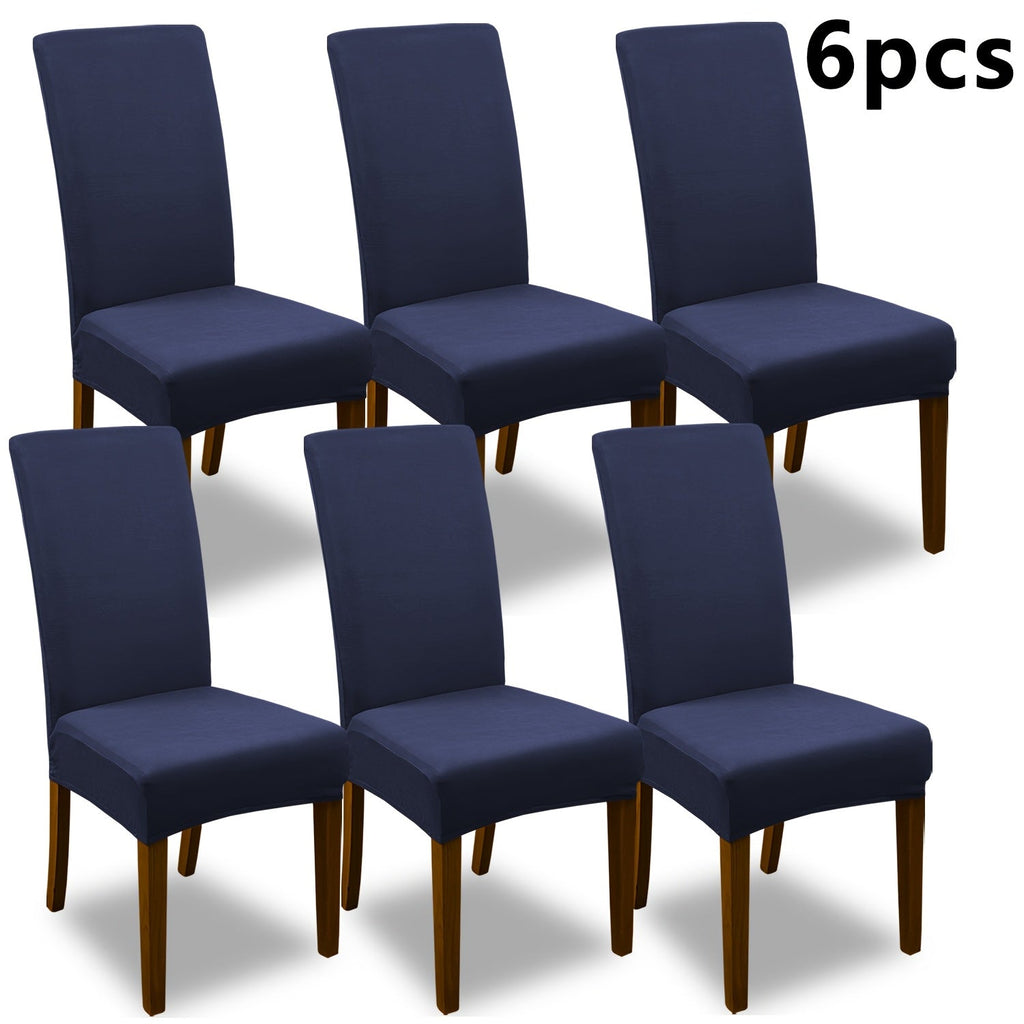 Stretch Dining Chair Covers Set | Elastic Jacquard Slipcovers for Dining Room Kitchen Wedding Office, 4pcs or 6pcs, 9 Colors, Washable Furniture Protector