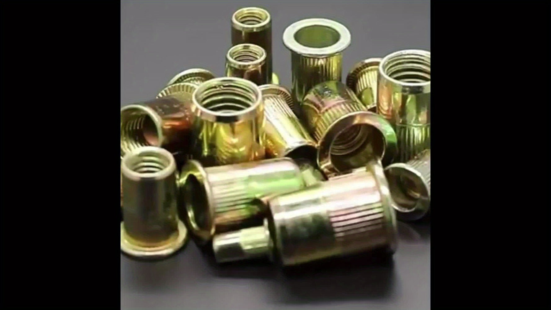 860pcs Rivet Nut Kit SAE UNC Assortment ¨C Zinc Plated Carbon Steel Flat Head Insert Threaded Nuts 7 Sizes with Case for Auto Furniture & Industrial Projects