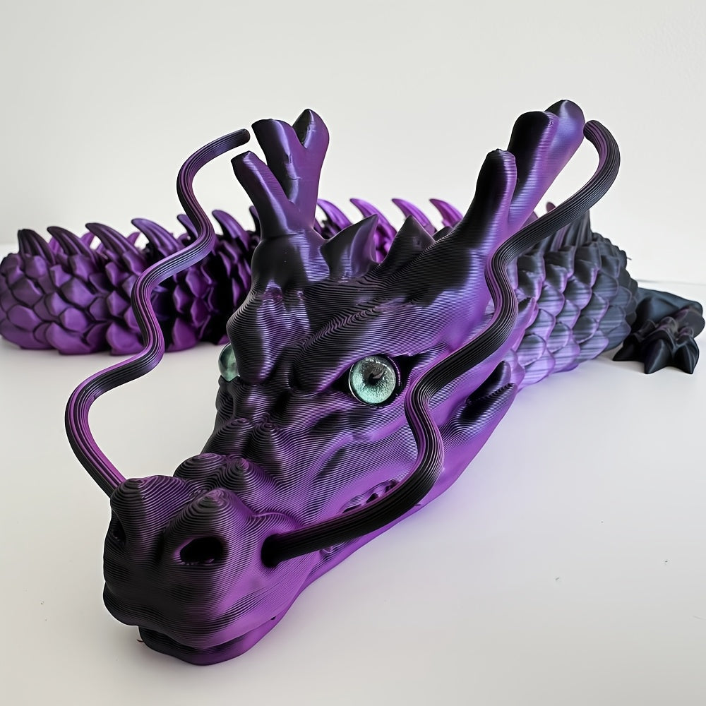 3D Printed Dragon 35.4 Inch with Flexible Joints ¨C Articulated Poseable Dragon Figurine for Car Dashboard, Home Decor & Desk Display, Perfect for Christmas, Halloween & Birthday Gifts