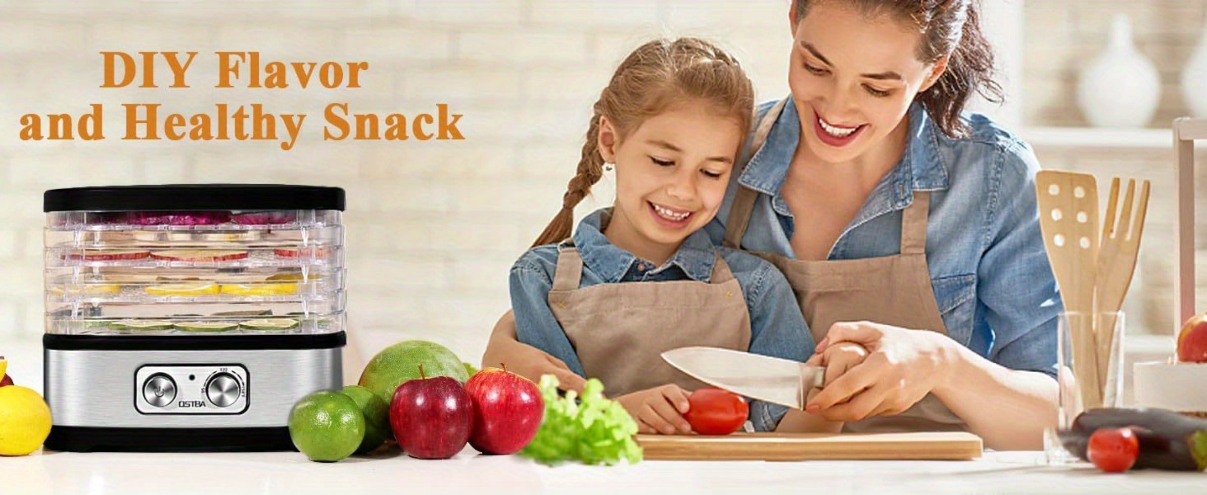Food Dehydrator 240W with Temperature Control | BPA-Free Dishwasher-Safe Trays, Electric Food Dryer for Jerky, Fruits, Herbs & Vegetables, Recipe Book Included ¨C 5-Tray & 8-Tray Options