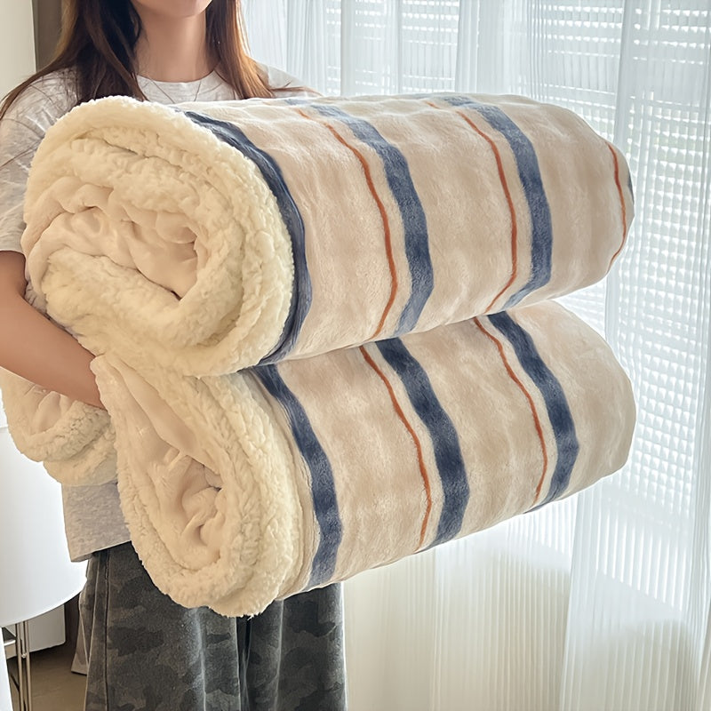 400-450gsm Heavyweight Flannel Blanket ¨C Thick Warm Woven Throw for Bed, Sofa & Bedroom, Machine Washable, 16 Patterns, 4 Sizes