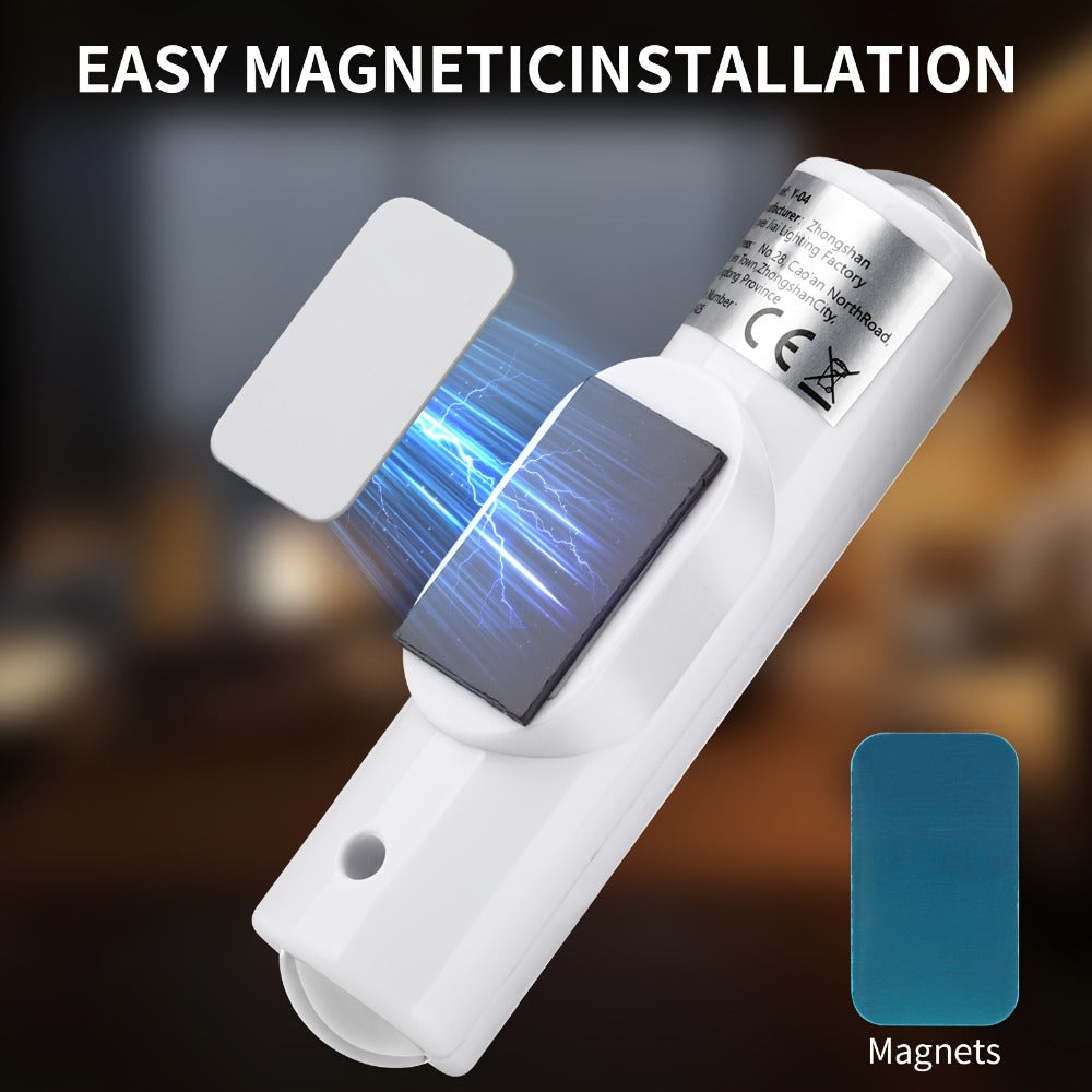 RGB Magnetic Night Light LED Ambient ¨C Multi-Color Motion Sensor, No-Drill Magnetic Install, Long Battery Life for Living Room, Bedroom, Hallway, Stairs & Bar (1pc or 5-Pack)