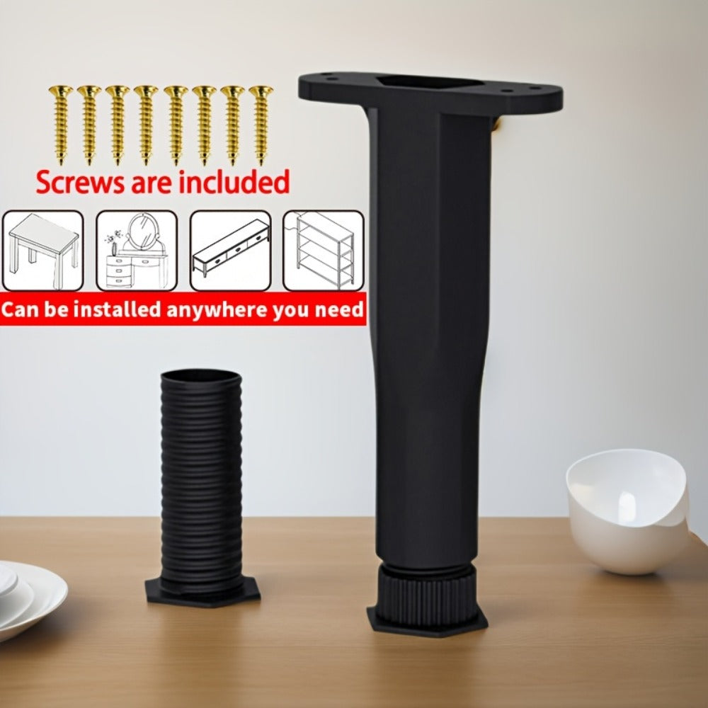 Adjustable Furniture Legs Heavy Duty Bed Frame Support 4-Pack ¨C Durable Plastic Feet Pads with Enhanced Grip Base for Bed Sofa Dresser, Height 5.31¡±-11.02¡±
