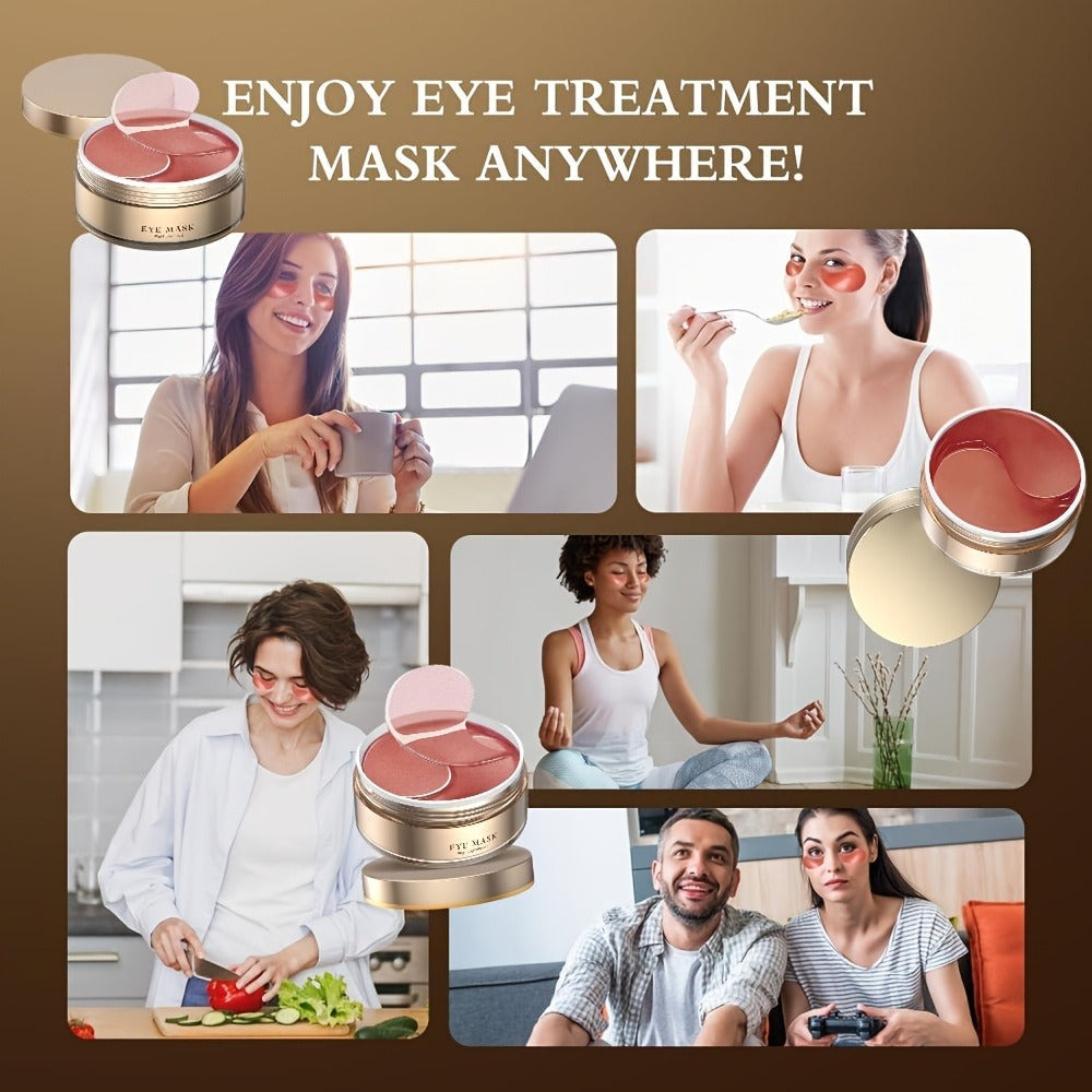 Caffeine Eye Masks with Collagen for Dark Circles & Puffiness ¨C Hydrating Under Eye Patches, Hypoallergenic Mild Formula, Unisex, Suitable for All Skin Types, 60 or 120 Count