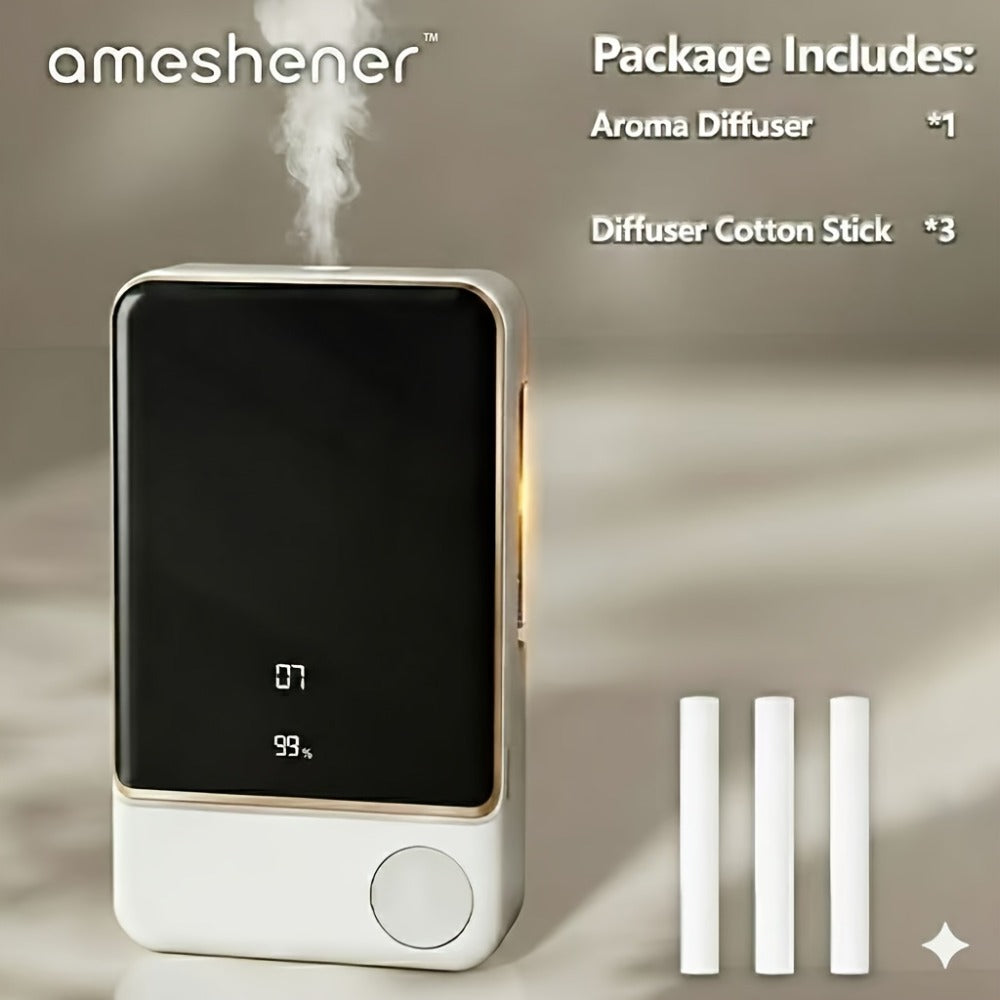 Aromatherapy Diffuser 1800mAh 7-Speed Essential Oil Diffuser with Digital Display Bathroom Odor Eliminator USB Rechargeable Air Freshener Home Decor Gift