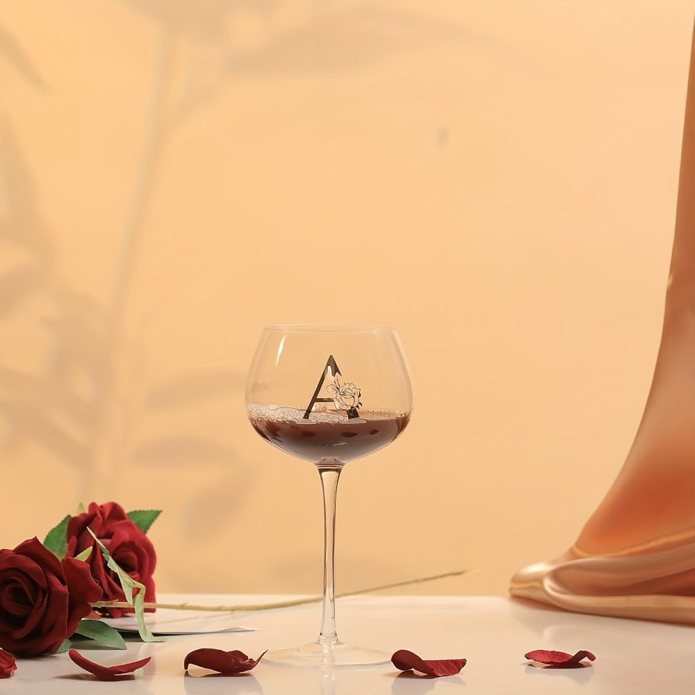 Personalized Wine Glass Gift for Women ¨C A-Z Initial Letter Monogrammed Wine Glass with Gift Box & Greeting Card ¨C Unique Birthday, Christmas & Mother's Day Gift for Mom, Best Friend & Sister