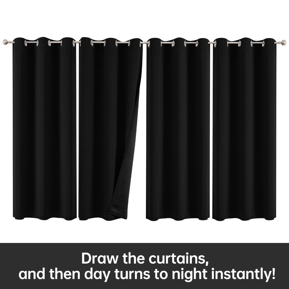 Blackout Curtains 4 Panels ¨C 100% Light Blocking Thermal Insulated Soundproof Privacy Window Curtains for Bedroom Living Room