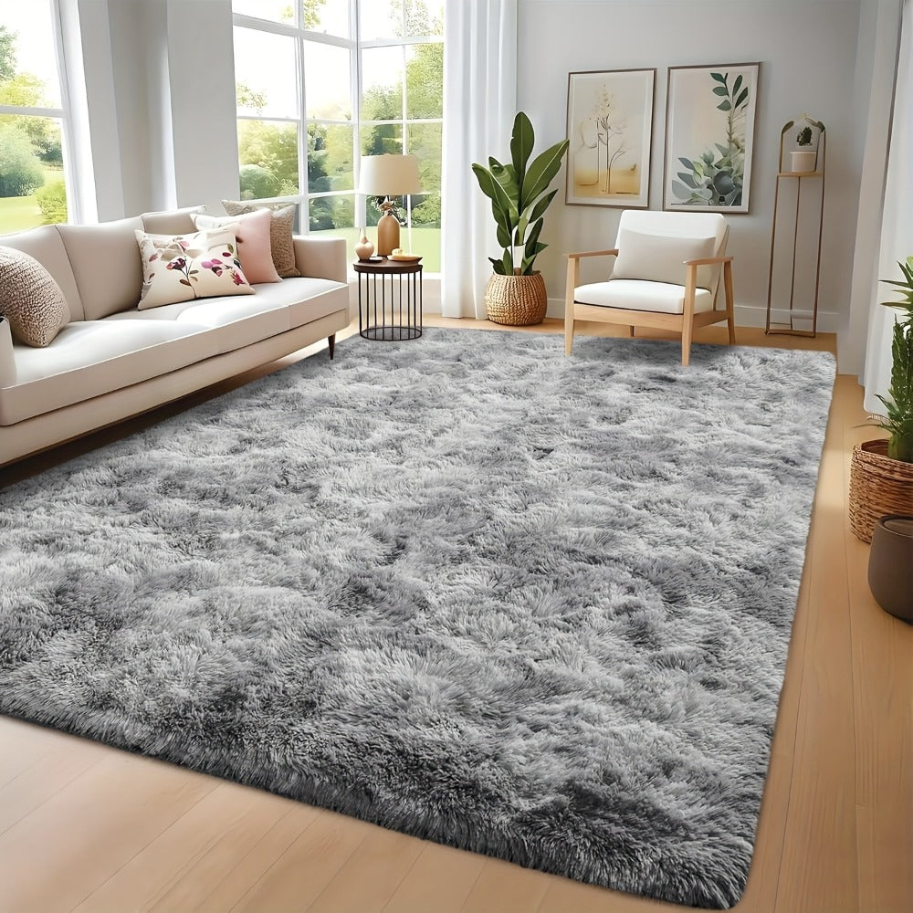 Tie-Dye Shaggy Fluffy Area Rug Non-Slip Machine Washable ¨C Soft Plush Fuzzy Carpet for Bedroom, Living Room, Hallway & Dorm ¨C 6 Colors, 4 Sizes: 2x6, 3x5, 6x9, 8x10 Ft
