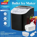 Pebble Ice Maker Countertop ¨C 26 Lbs/24H, 2 Ice Cube Sizes, Sonic Bullet Ice Machine, Auto-Cleaning, Stainless Steel, Ice Scoop & Basket, Optional Descaler Kit for Home, Kitchen, Camping & RV