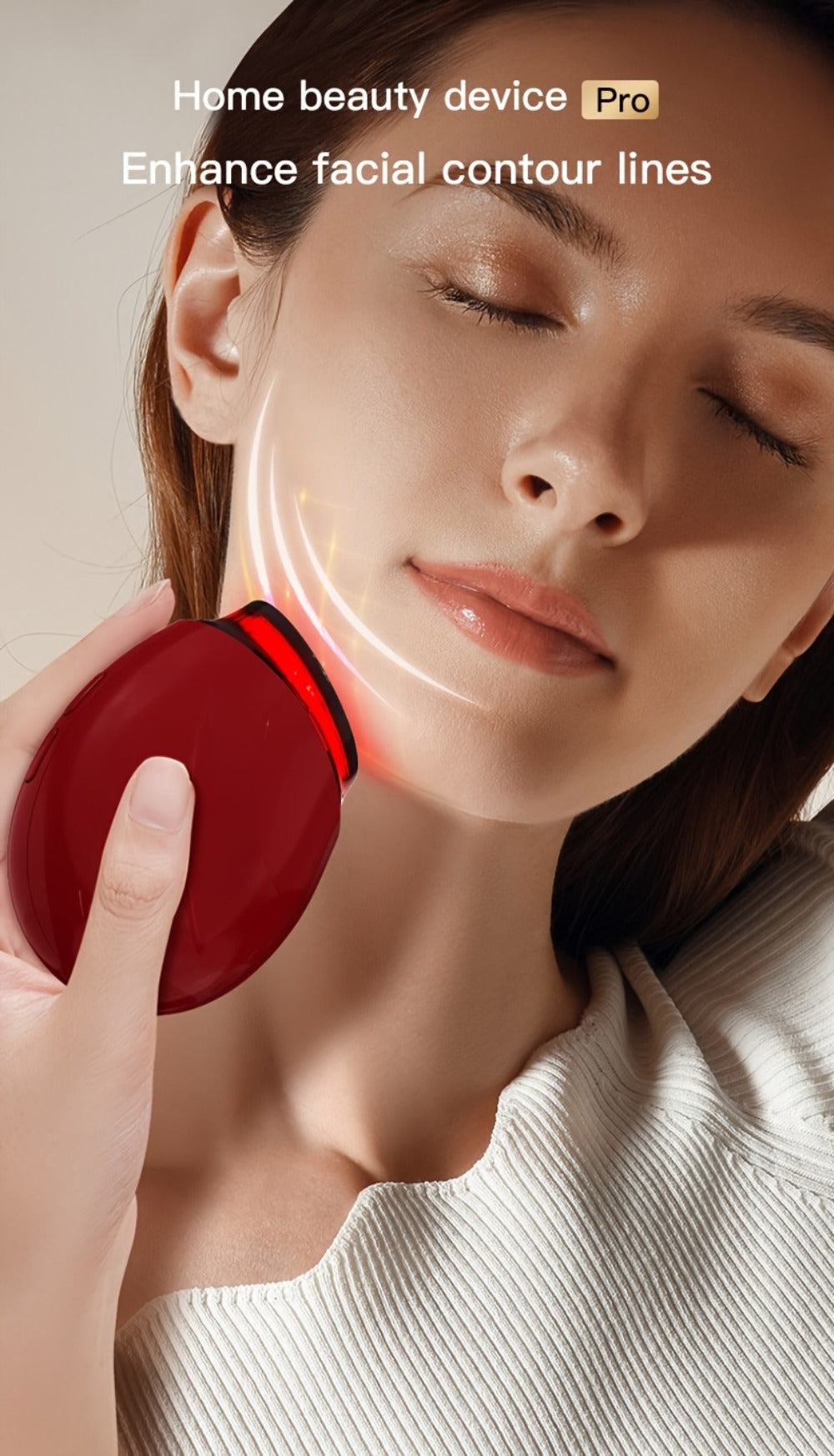 Handheld Beauty Device 3-in-1 Skincare Modes - USB Rechargeable Facial Care Tool with Color Light Therapy, Ergonomic Design, Multifunctional Face Massager for Home Skin Rejuvenation Anti-Aging